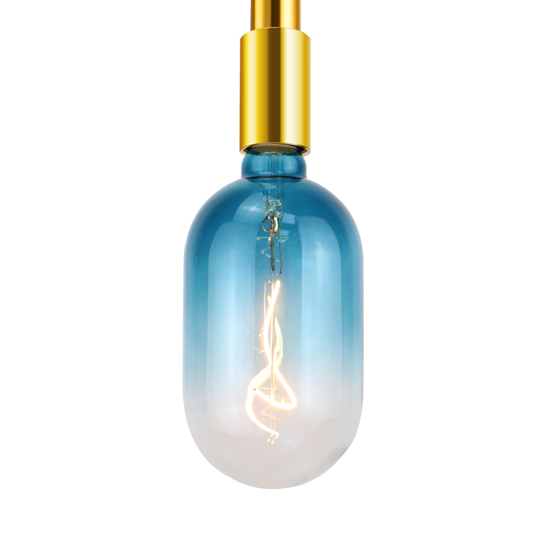 Tank blue 60 до 350 lumen кафе бар деко свете спирала жълта нишка голям размер крушка