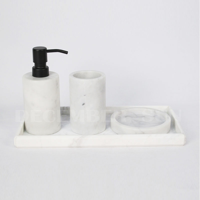 Комплект мраморни аксесоари за баня за баня