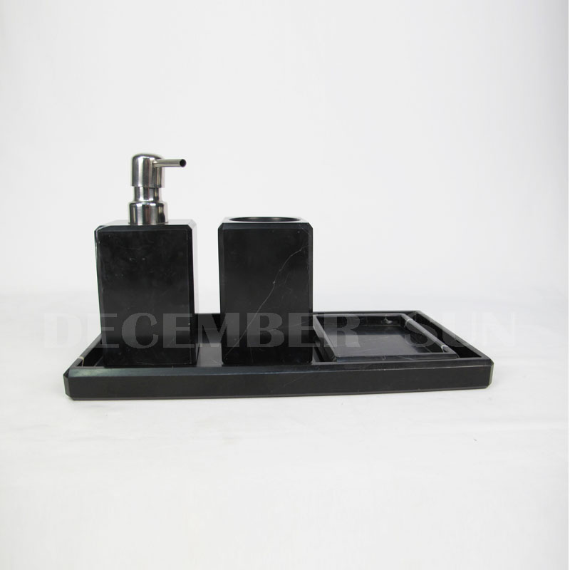 Комплект мраморни аксесоари за баня за баня