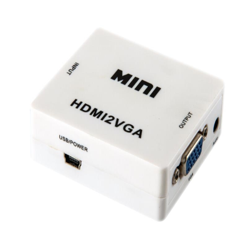 Мини размер HDMI към VGA + аудио конвертор 1080P