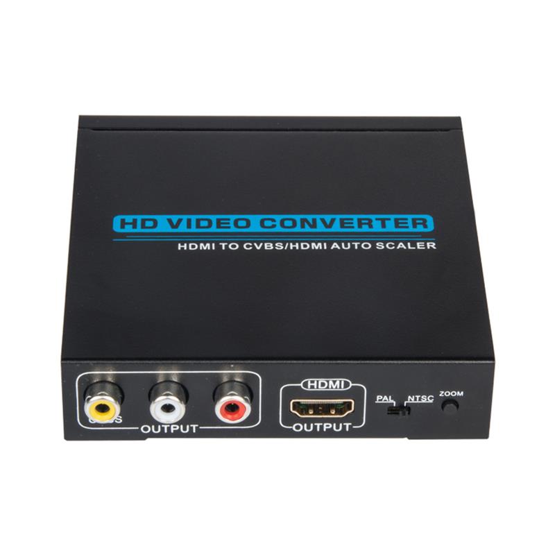 HDMI TO CVBS / AV + HDMI CONVERTER Автоматичен скалер 1080P