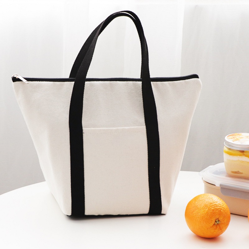 SGC22 Евтини изолирани хранителни стоки Доставка на топлина Термо охладител чанта Извънредно голяма платнена памучна термо чанта