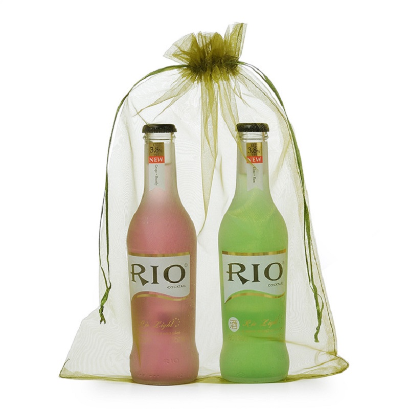 Чанта от органза SGS48 за сватбена промоционална опаковъчна чанта чанта за теглене на подарък Organza Bag за бутилки за вино