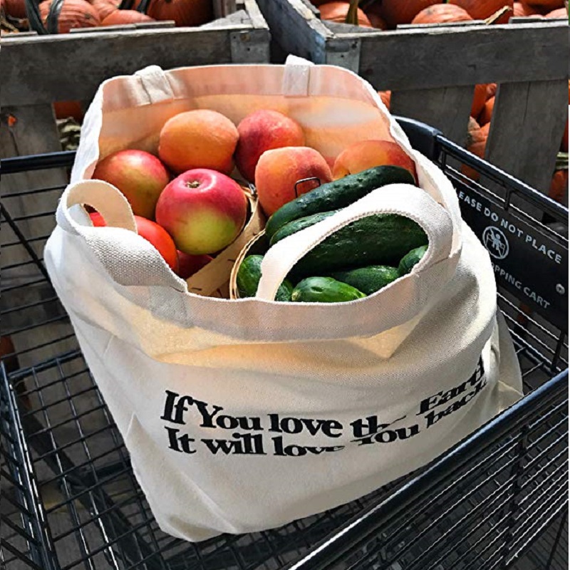 SG64 Heavy Duty Organic Videal Production Production Bag Cotton Canvas Tot Bags със специално отпечатано лого