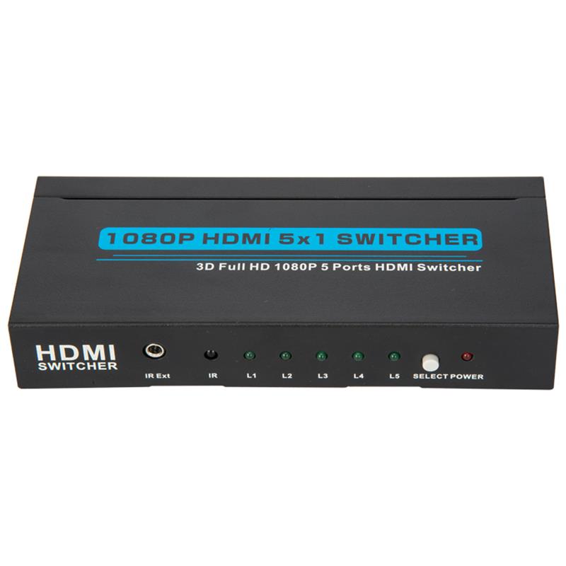 Поддръжка на V1.3 HDMI 5x1 превключвател 3D Full HD 1080P