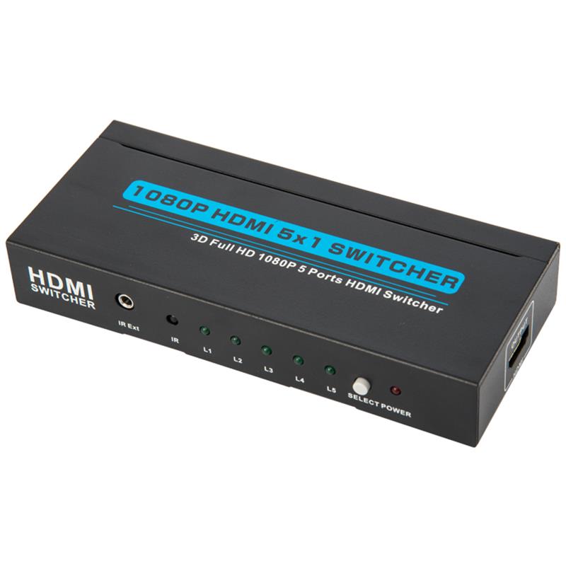 Поддръжка на V1.3 HDMI 5x1 превключвател 3D Full HD 1080P