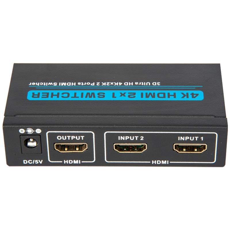 V1.4 4K / 30Hz HDMI 2x1 Switcher Поддръжка 3D Ultra HD 4K * 2K / 30Hz