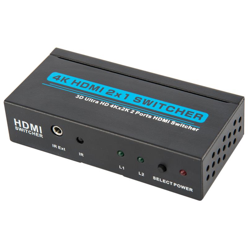 V1.4 4K / 30Hz HDMI 2x1 Switcher Поддръжка 3D Ultra HD 4K * 2K / 30Hz