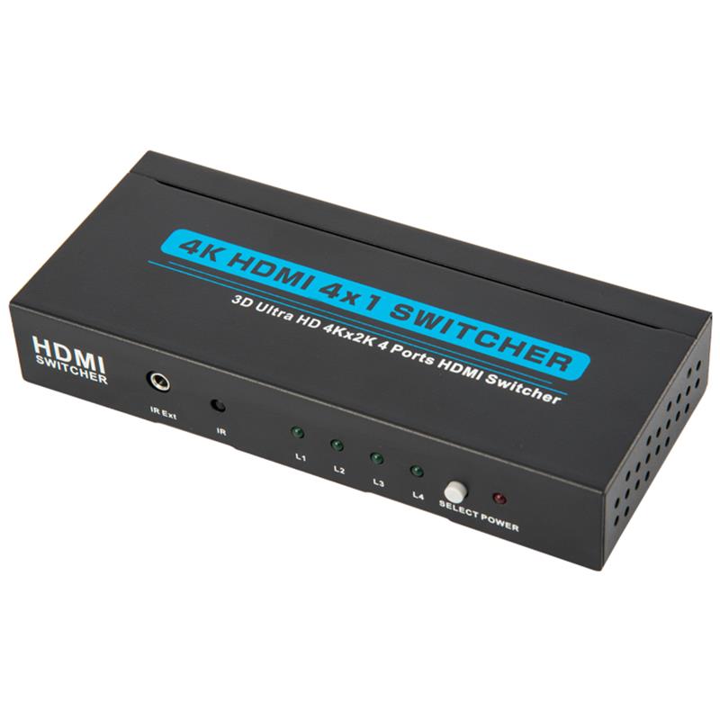 V1.4 4K / 30Hz HDMI 4x1 Switcher Поддръжка 3D Ultra HD 4K * 2K / 30Hz