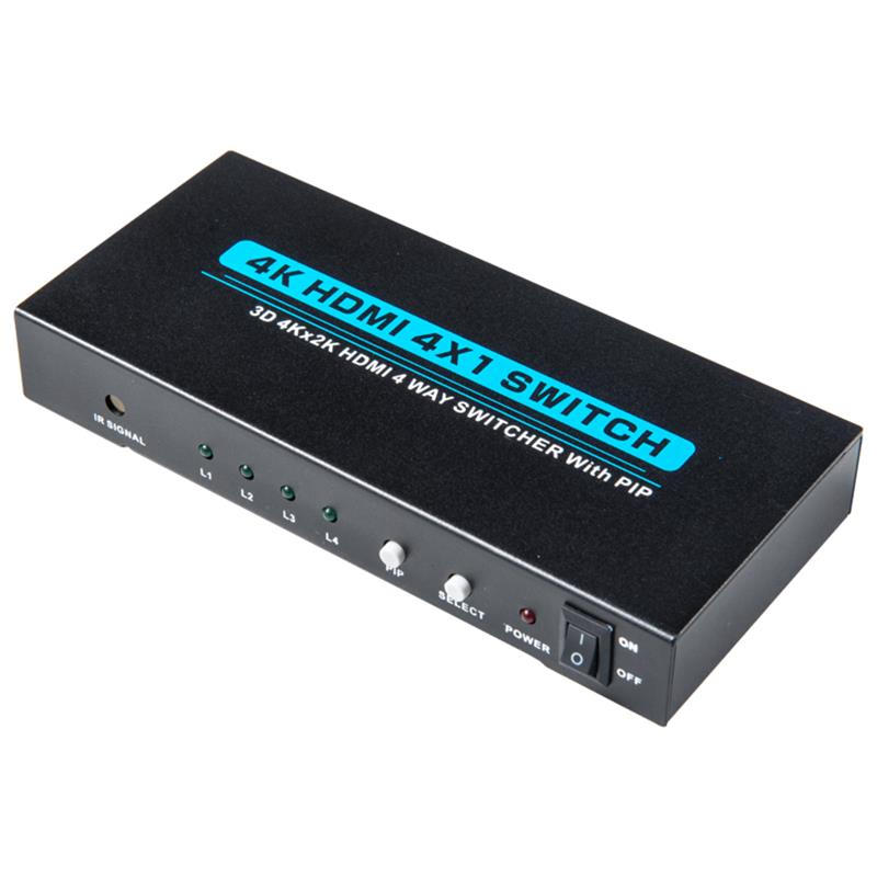 V1.4 4K/30Hz HDMI 4x1 Switch PIP Support 3D Ултра HD 4K*2K/30Hz