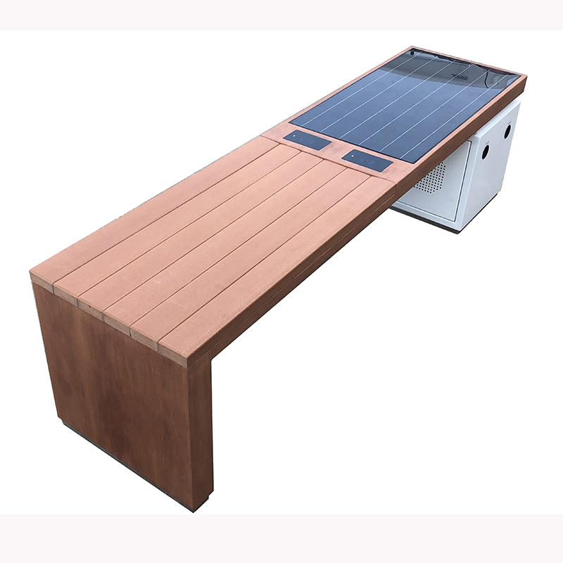 Соларно захранвано телефонно зареждане WiFi Достъп Outdoor Smart Bench
