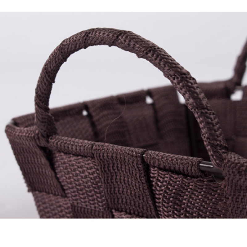 Ръчно тъкана полипропиленова платнена кошница-