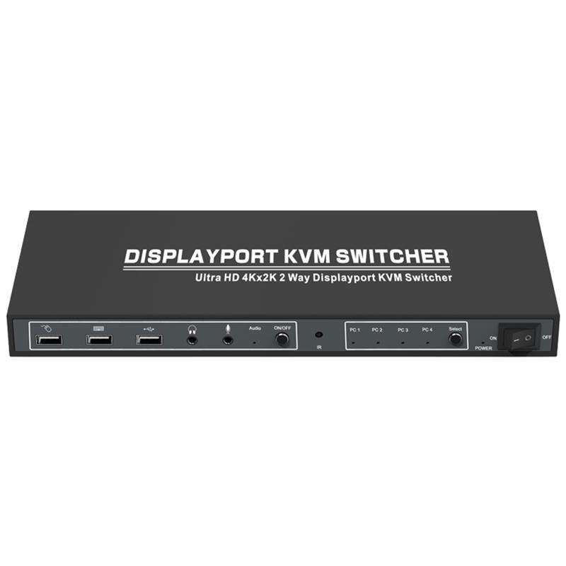 1.2 Displayport KVM 4x1 Switcher Поддръжка 3D Ultra HD 4Kx2K @ 60Hz