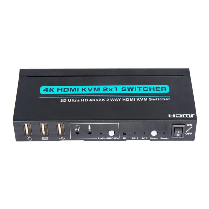 V1.4 HDMI KVM 2x1 Switcher Поддръжка 3D Ултра HD 4K2K/30Hz