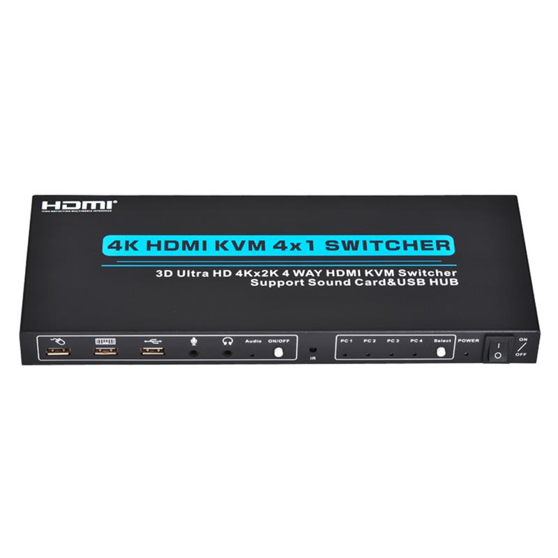 V1.4 HDMI KVM 4x1 Switcher Поддръжка 3D Ултра HD 4K2K/30Hz