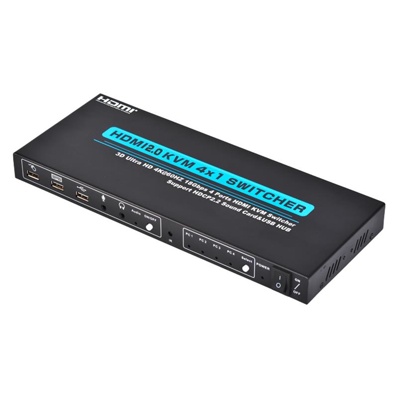 V2.0 HDMI KVM 4x1 Switcher Поддръжка 3D Ultra HD 4Kx2K / 60Hz