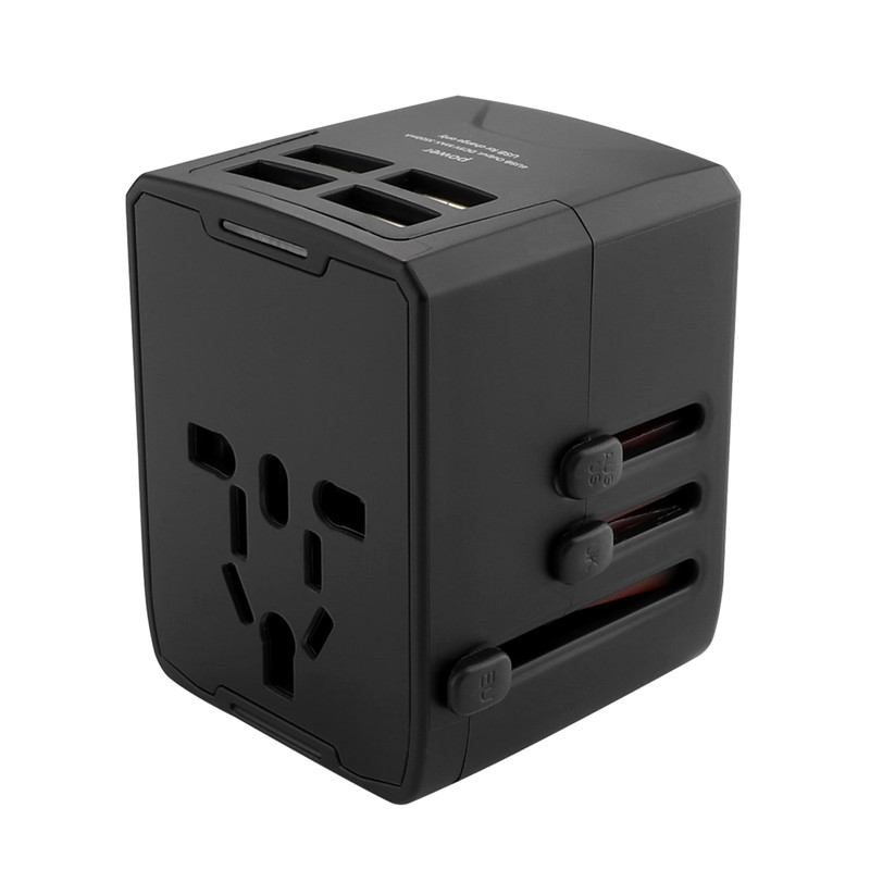 RRRTRAVEL Power Plug Adapter - International Travel - 4 USB Ports for 150+ Lates - 220 Volt Adapter - Travel Type C Type A Type G I f UK EU Europe (4 USB Travel Adapter)