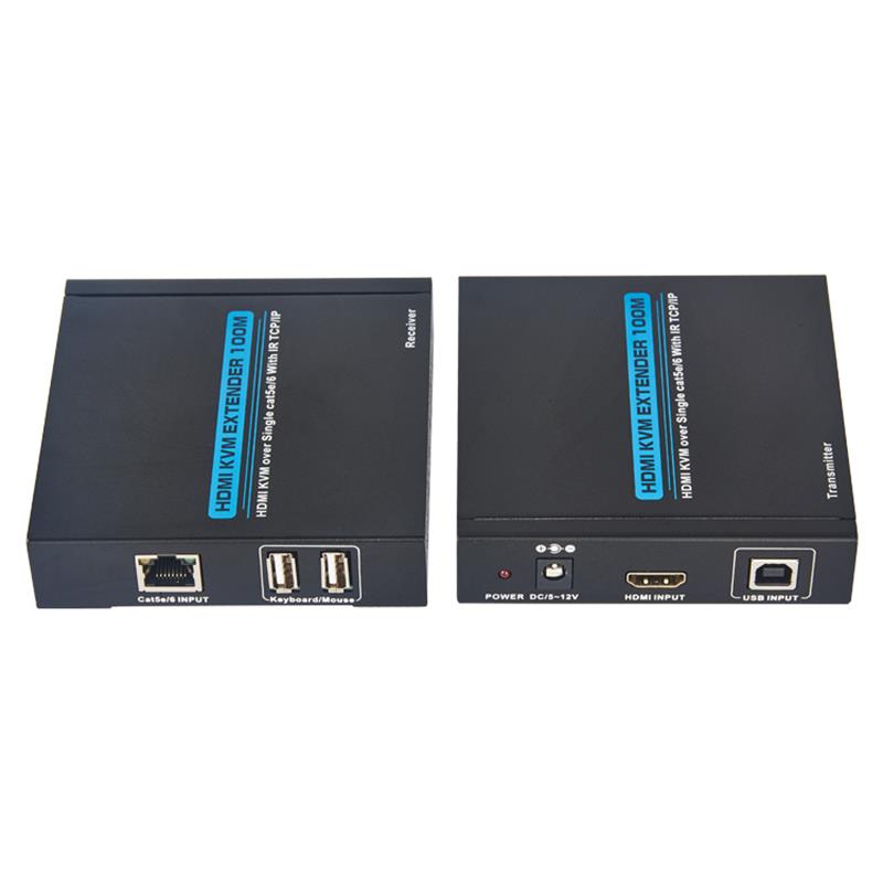 HDMI KVM Разширител 100m над единичен кат5e/6 Поддържане на пълно HD 1080P