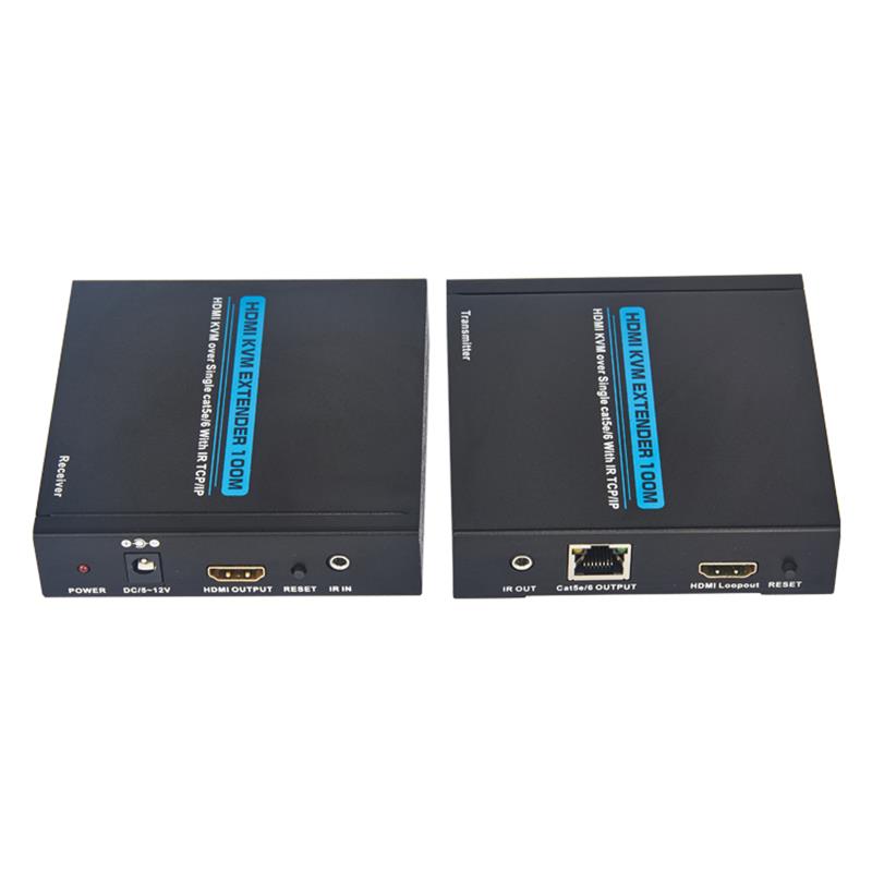 HDMI KVM Разширител 100m над единичен кат5e/6 Поддържане на пълно HD 1080P