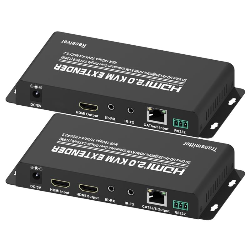 HDMI 2.0 KVM Extender 120m над Single CAT5e / 6 Поддръжка Ultra HD 4Kx2K @ 60Hz HDCP2.2