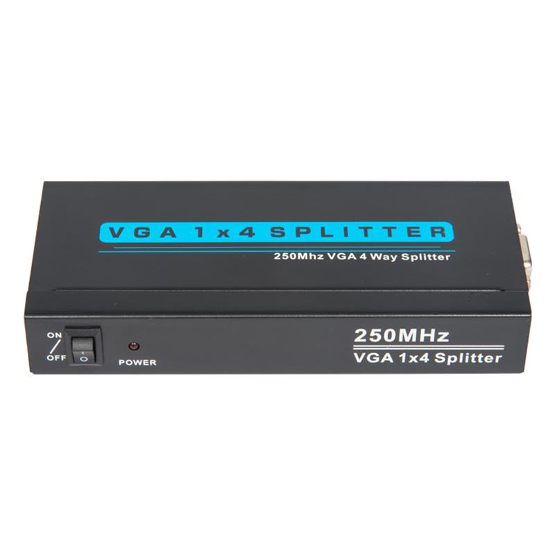 250MHz 4 Way VGA 1x4 Разделител Поддръжка 1080P