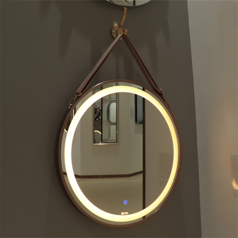 Салон за всекидневни, декориран алуминиев макет, кръгло огледало с презрамка