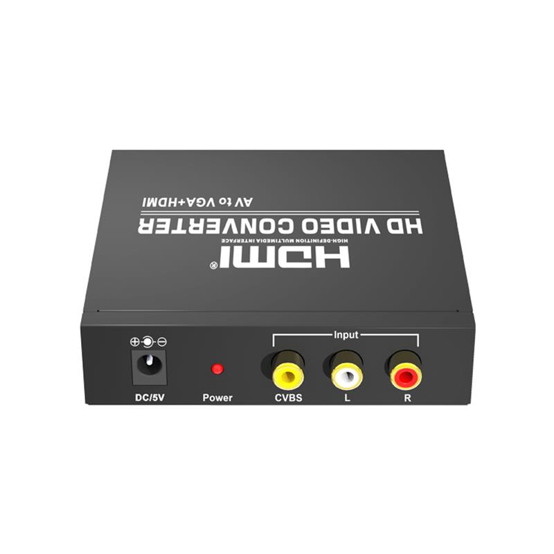 AV към VGA + HDMI Converter Up Scaler 720P / 1080P