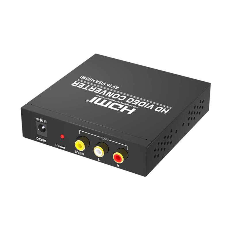 AV към VGA + HDMI Converter Up Scaler 720P / 1080P