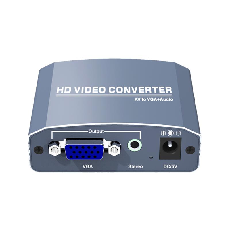 A / V към VGA + Стерео конвертор Upler Scaler 720P / 1080P