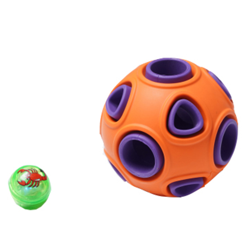 Populer гумена топка с малка камбана куче дъвче играчка за домашни любимци за забавление