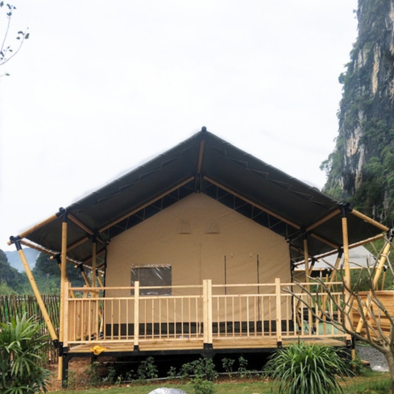 Hot Sale Factory Price Waterproof PVC and Canvas Luxury Safari Glaming Tent for Camp