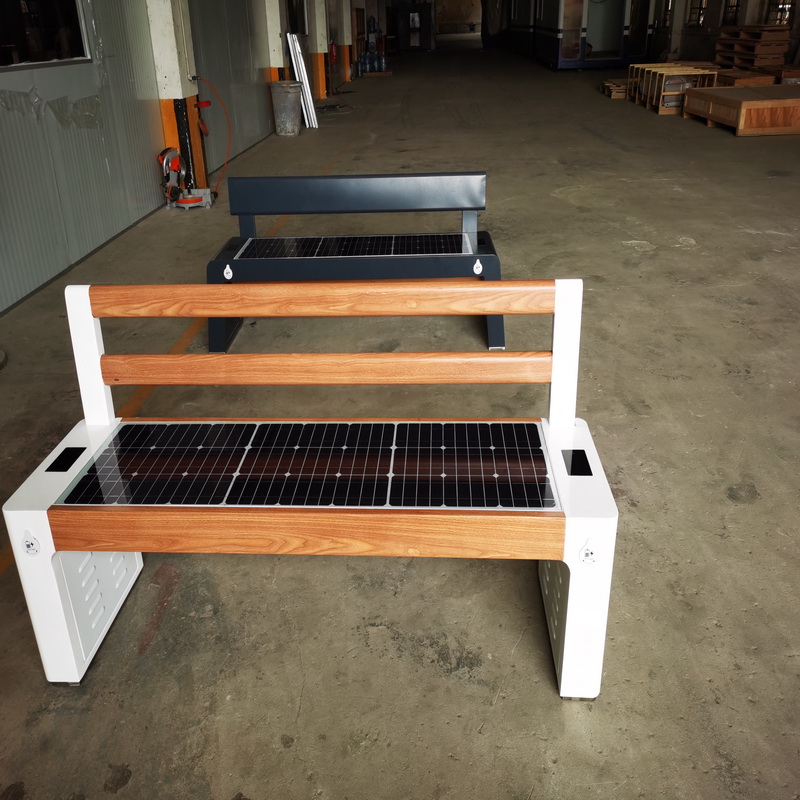 Hot Sale High Quality Bluetooth Smart Wifi USB зареждане Gray Color Solar Bench for Park