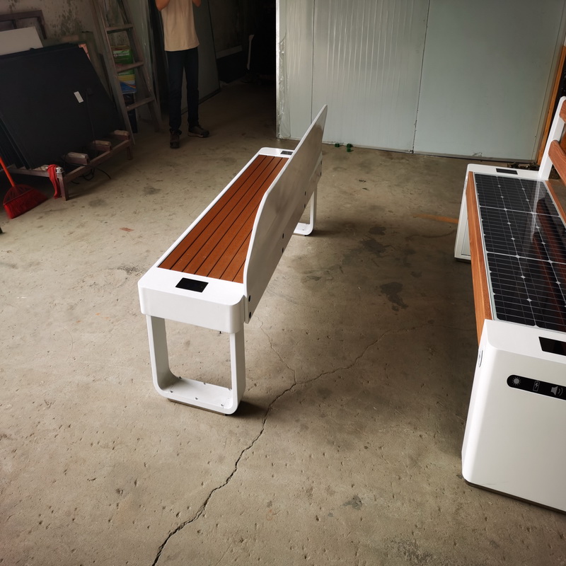 Hot Sale High Quality Bluetooth Smart Wifi USB зареждане Gray Color Solar Bench for Park