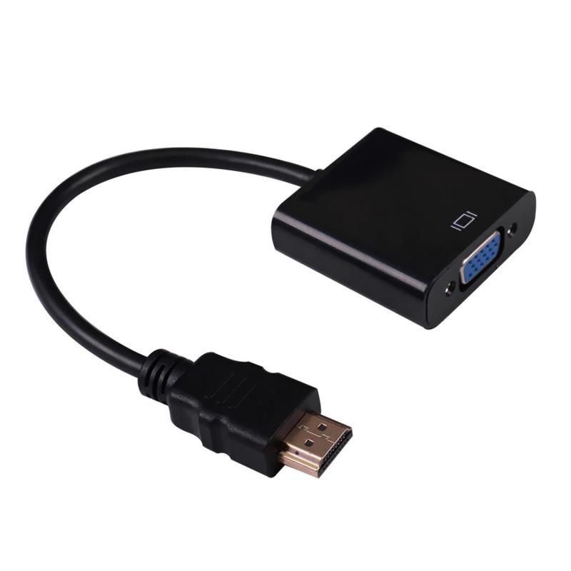 1080P HDMI към VGA 15 см кабел бял \/ черен цвят