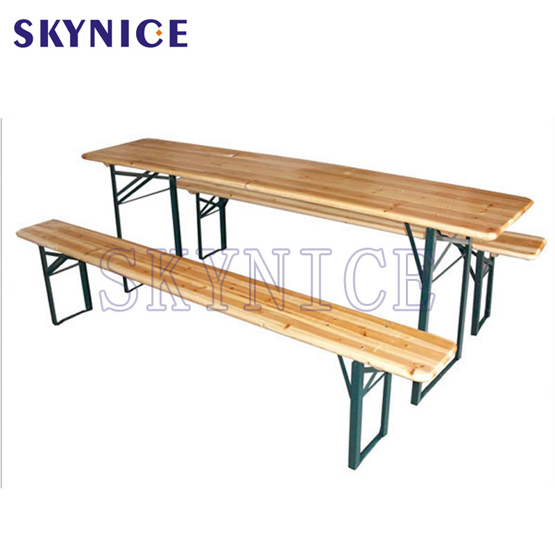 Outdoor Folding Wood Beer Таблица с Beer Bear Bench