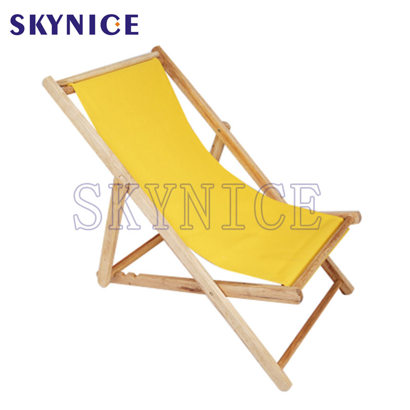 Стабилен дървесен Outdoor Furntiure Foldable Canvas Beach Cheer