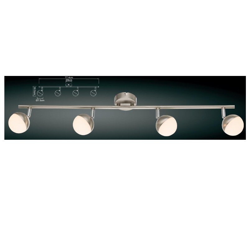 Високоволтова LED прожекторна светлина-4, с полусферен пластмасов нюанс