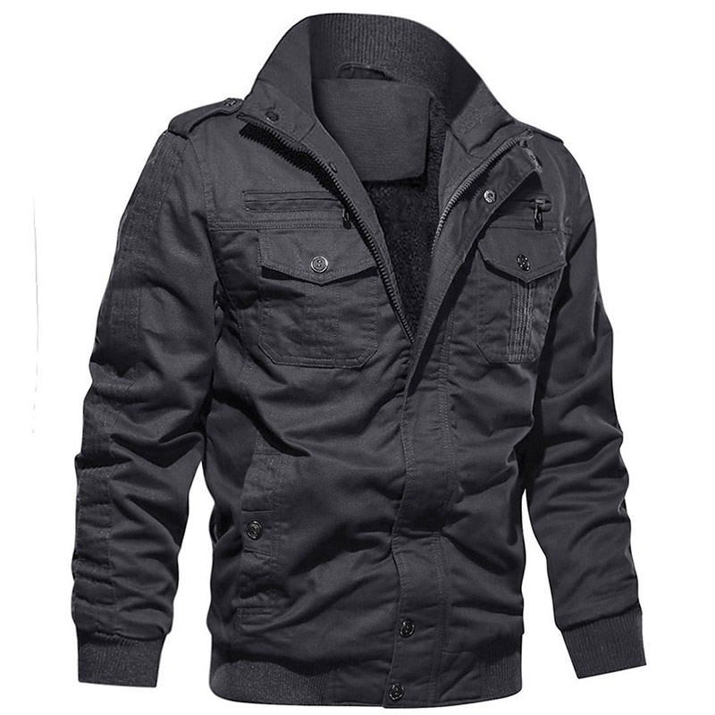 Дебели пилоти мъже Модно облекло Plus Size Bomber Fleece Winter Coat топъл