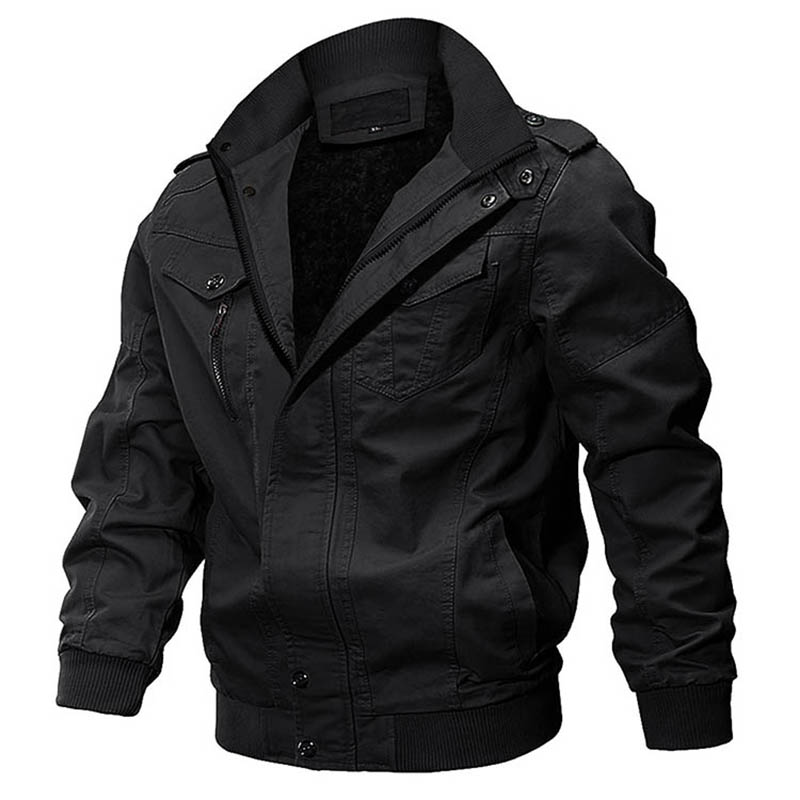 Дебели пилоти мъже Потребителски Plus Size Bomber Fleece Winter Coat топъл