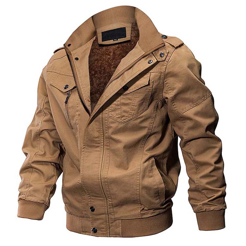 Дебели пилоти мъже Потребителски Plus Size Bomber Fleece Winter Coat топъл