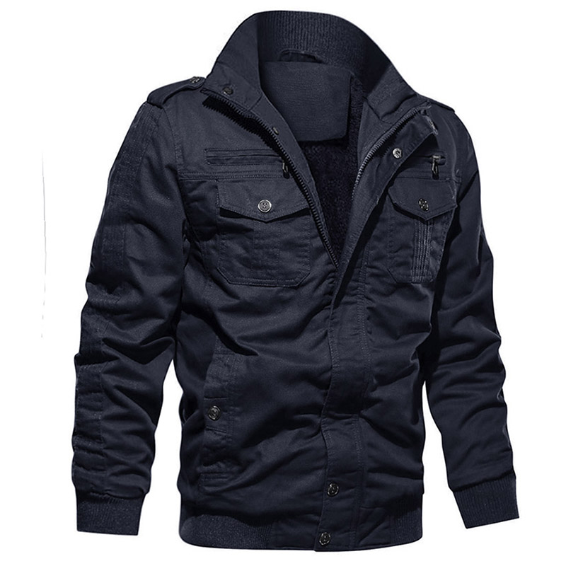 Работно яке мъжете Потребителски Plus Size Bomber Fleece Winter Coat Топло износване Дебел