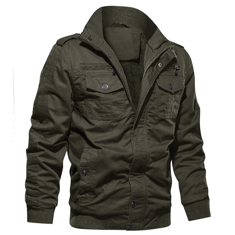 Работно яке мъжете Потребителски Plus Size Bomber Fleece Winter Coat Топло износване Дебел