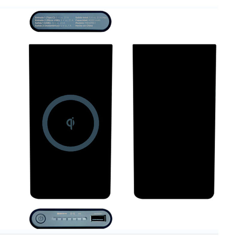 1000MAH Power Bank с Wiless Charger Pad (За Smart Phones, Airpods)