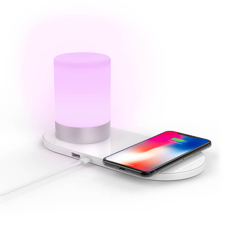 RGB лампа с безжична станция за зареждане (за iPhone или Android телефон)