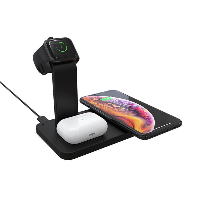 3 в 1 безжична зарядна станция (за iPhone, Airpods и Apple Watch)