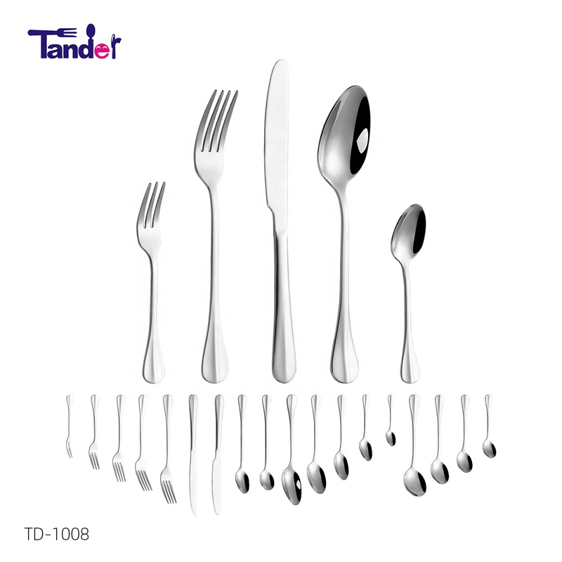 18PCS Огледално полиране на таблетките комплект Utensil Set, Ножове, вилици, лъжици за дома и ресторанта