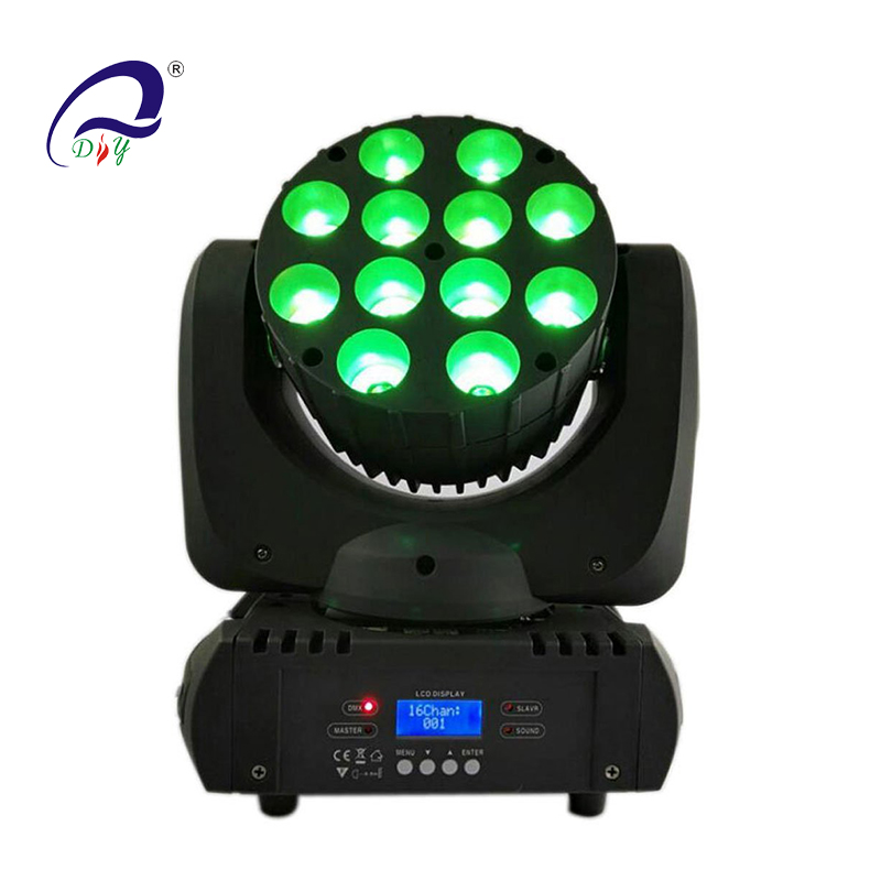 PL56A 12pcs 10w 4in1 RGBW LED Beam Moving Head Light за сцената