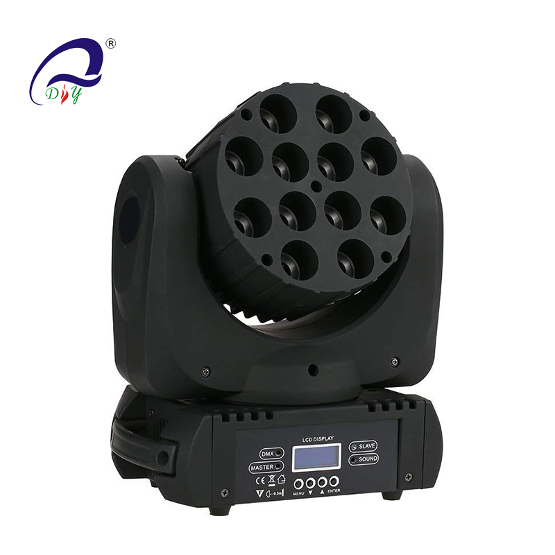 PL56A 12pcs 10w 4in1 RGBW LED Beam Moving Head Light за сцената