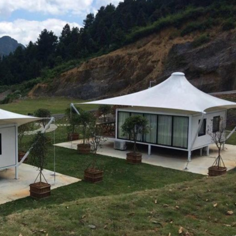Палатни луксозни курортни шатри от открита стомана с антикорозионна обработка на хотел