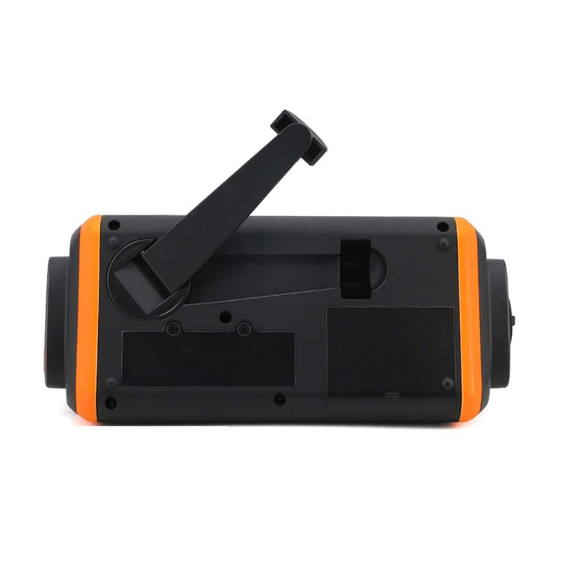 LCD цифрово радио за спешни метеорологични условия, Solar Hand Crank AM / FM NOAA радио със светодиодно фенерче, AUX-в музикален плейър, 4000mAh банка за зарядно за мобилен телефон и SOS аларма